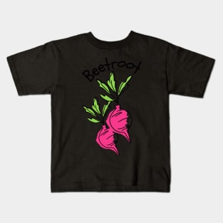 Hand Drawn Beetroot Minimal Kids T-Shirt